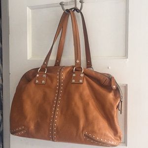 Michael Kors Large Brown Leather Satchel